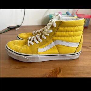 Yellow high top vans